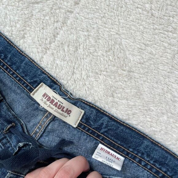 Vintage Y2K Hydraulic Cargo Baggy Pocket Denim Jeans Pants - Picture 6 of 10